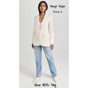 Tanya Taylor Cream Blazer Jacket for Women Size 0 US New with Tags